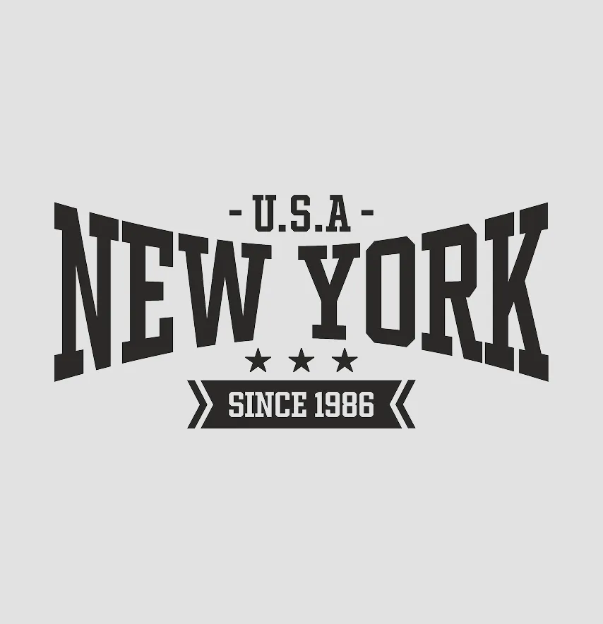 Термоналіпка "New York" 19*9 см чорного кольору-1