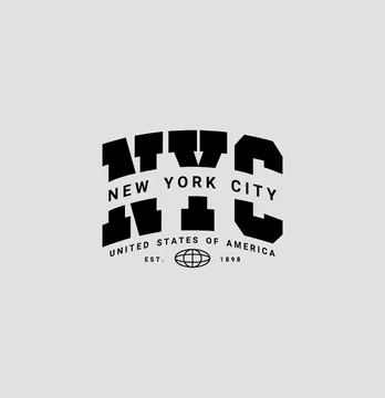 Термонаклейка "NYC New York City" USA 6*4,5 см черного цвета