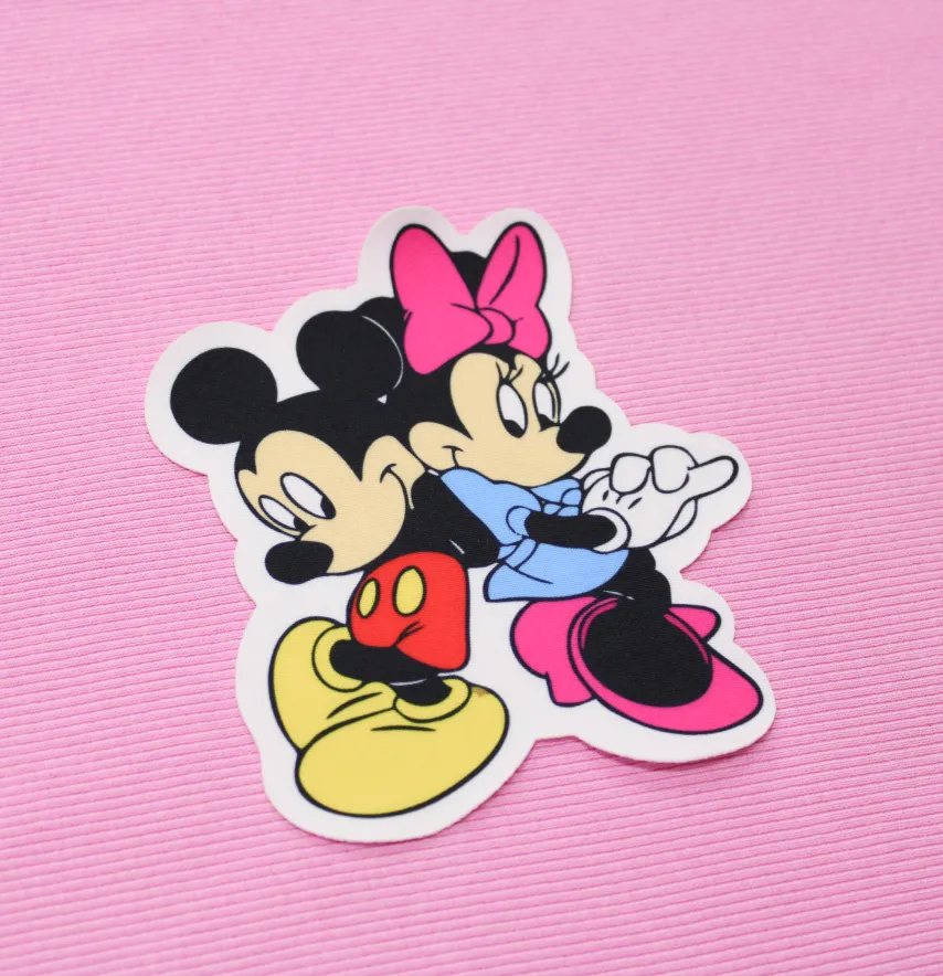 Нашивка тканева фігурна "Mickey Minnie" 14 см-1