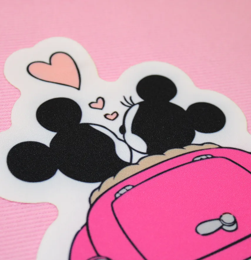 Нашивка тканева фігурна "Mickey в машині" 15*20 см-1