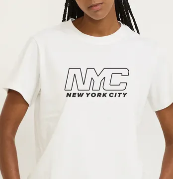 Термонаклейка "NYC New York City" 19*9 см черного цвета