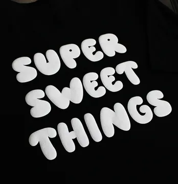Термоаппликация объёмная пуф "Super Sweet Things", комплект, белого цвета.