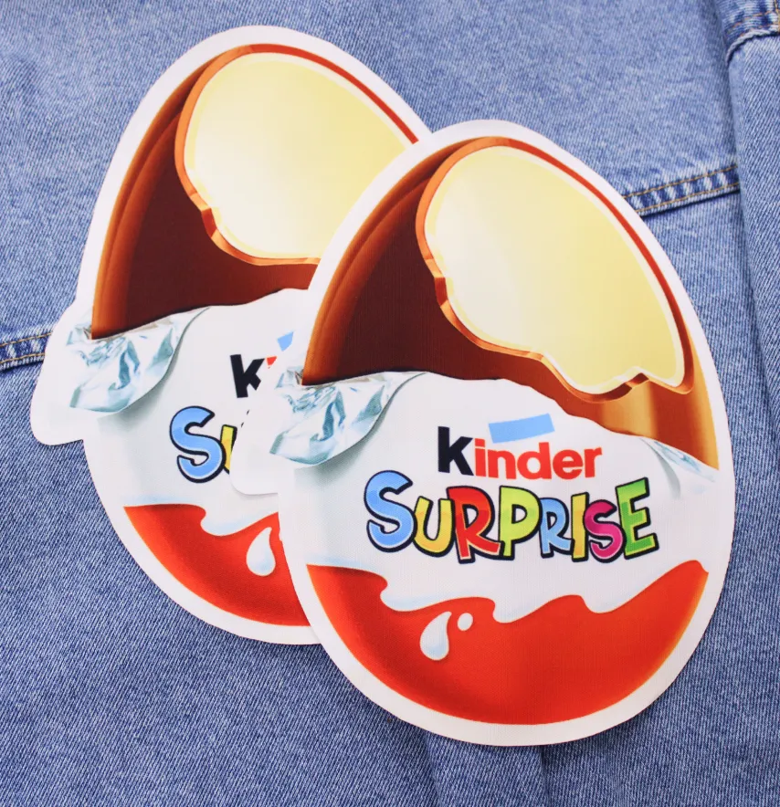 Нашивка тканева фігурна "Kinder" яйце 17*22 см-1