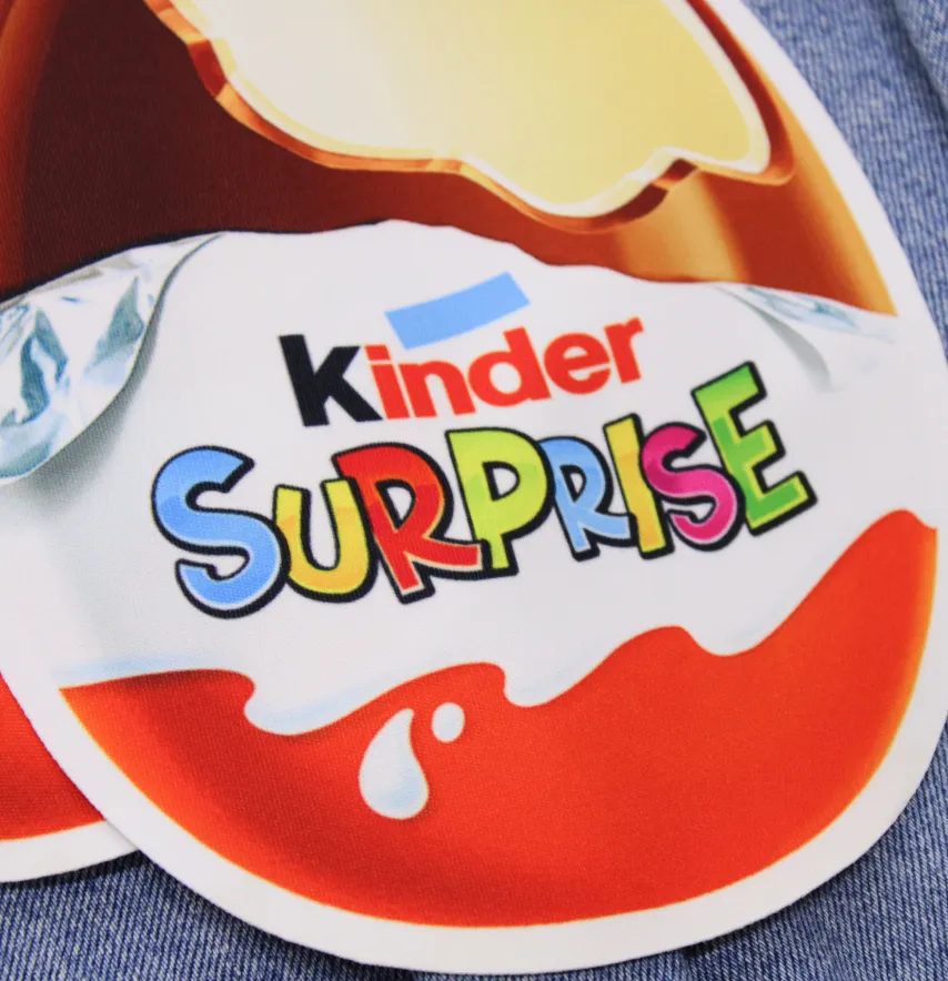Нашивка тканева фігурна "Kinder" яйце 17*22 см-2