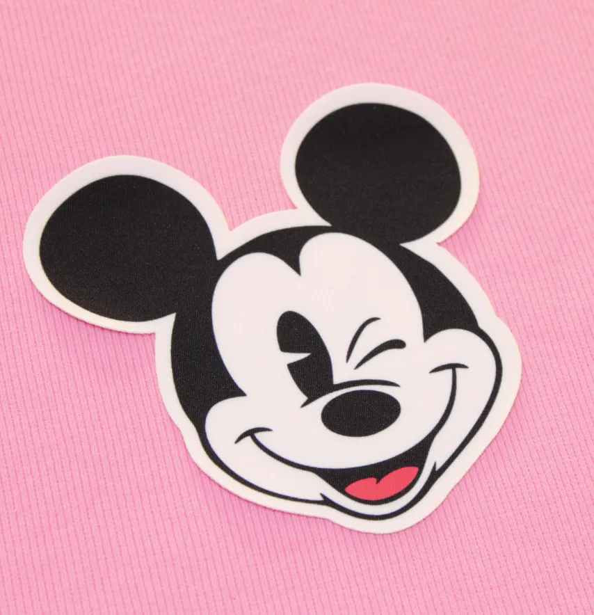 Нашивка тканева фігурна "Mickey" підморгує 13 см-0