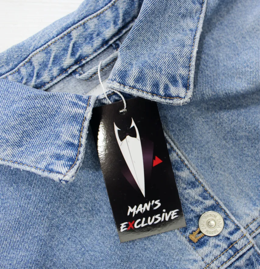 Бирка картонна "Mans exclusive" 50*100 мм