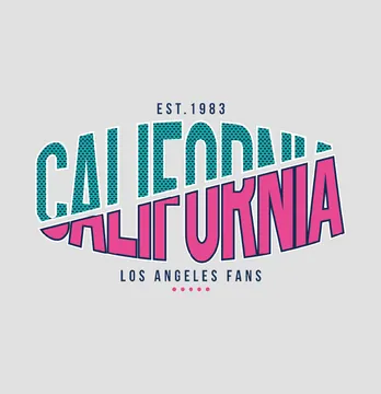 Термонаклейка "California" 24*14,5 см