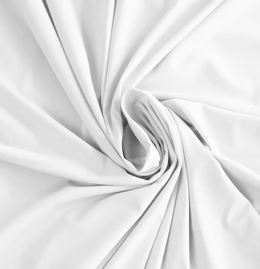 Ткань Микродайвинг белого цвета ширина 150 см (210г/м2) 95% полиэстер 5% elastan