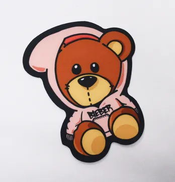 Нашивка тканевая фигурная "Мишка bieber" 18,5*15 см