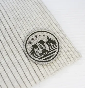 Нашивка "Disney" mickey d=40 мм серо графитового цвета