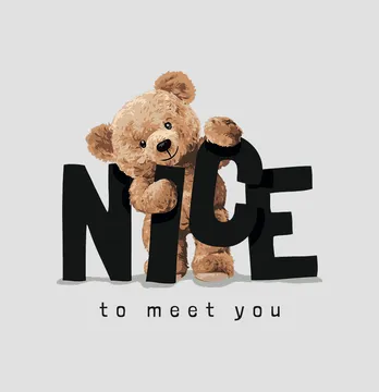 Термонаклейка "Nice to meet you" 14*13,5 см