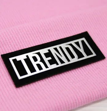 Нашивка "Trendy" 75*30мм черного цвета с серебром