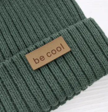 Нашивка "Be cool" 40*18 мм пісочного кольору