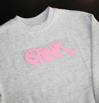 Термоаппликация объемная пуф «Pink» 16×7,5 см розового цвета.