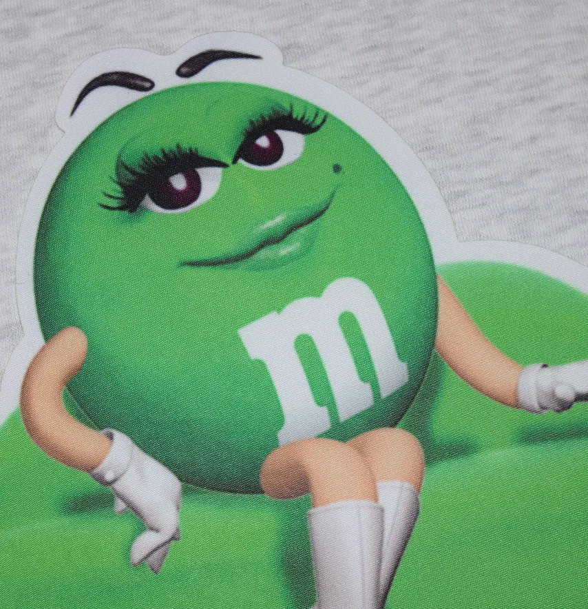 Нашивка тканева фігурна "M&Ms" 25*21см зелений-1
