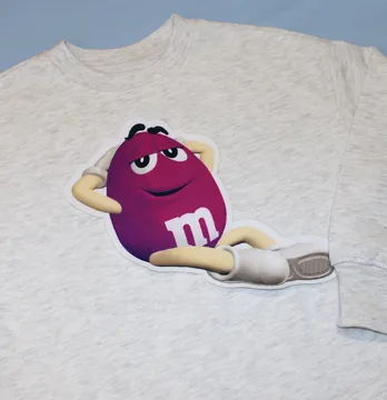 Нашивка тканева фігурна "M&Ms" 19,5*21см фіолетовий