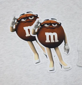 Нашивка тканева фігурна "M&Ms" 19,5*21см коричневий