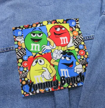 Нашивка тканева "M&Ms" yummy bunch 19,5*21см 