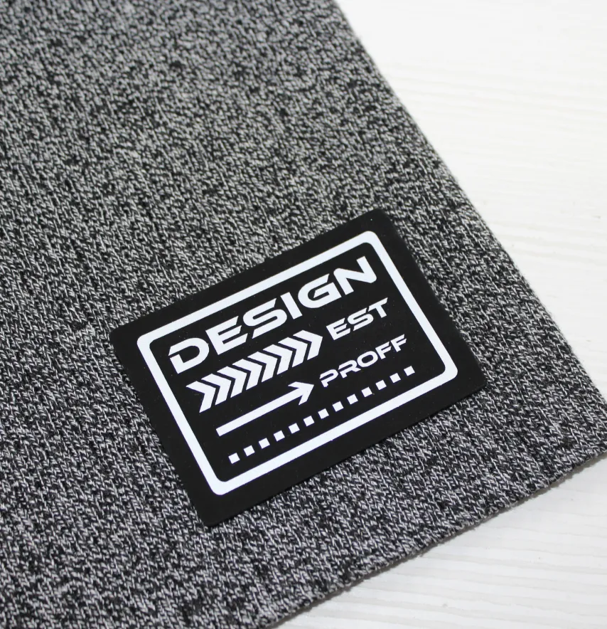 Нашивка светоотражающая "Design" с рамкой 70*50мм черного цвета-1