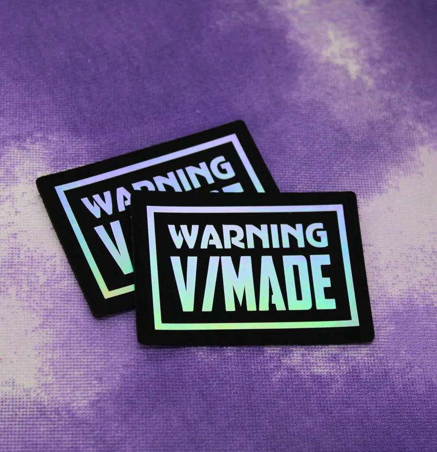 Нашивка "Vmade" 70*50мм черного цвета-1