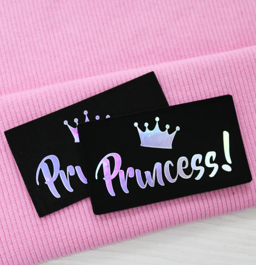 Нашивка "Princess" 70*40 мм чорного кольору з голограмою-1