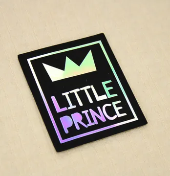 Нашивка "Little prince" 60*70мм черного цвета с голограммой