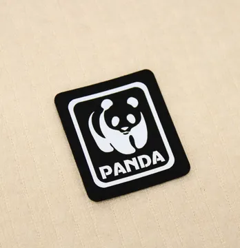 Нашивка светоотражающая "Panda" 45*50 мм черного цвета