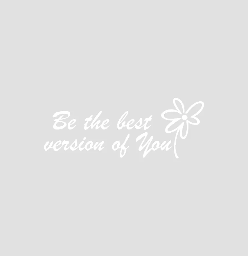 Термоналіпка "Be the best version of you" 10*3,6 см білого кольору-0