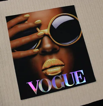 Нашивка тканева з декором "Vogue" 19,5*25,5 см
