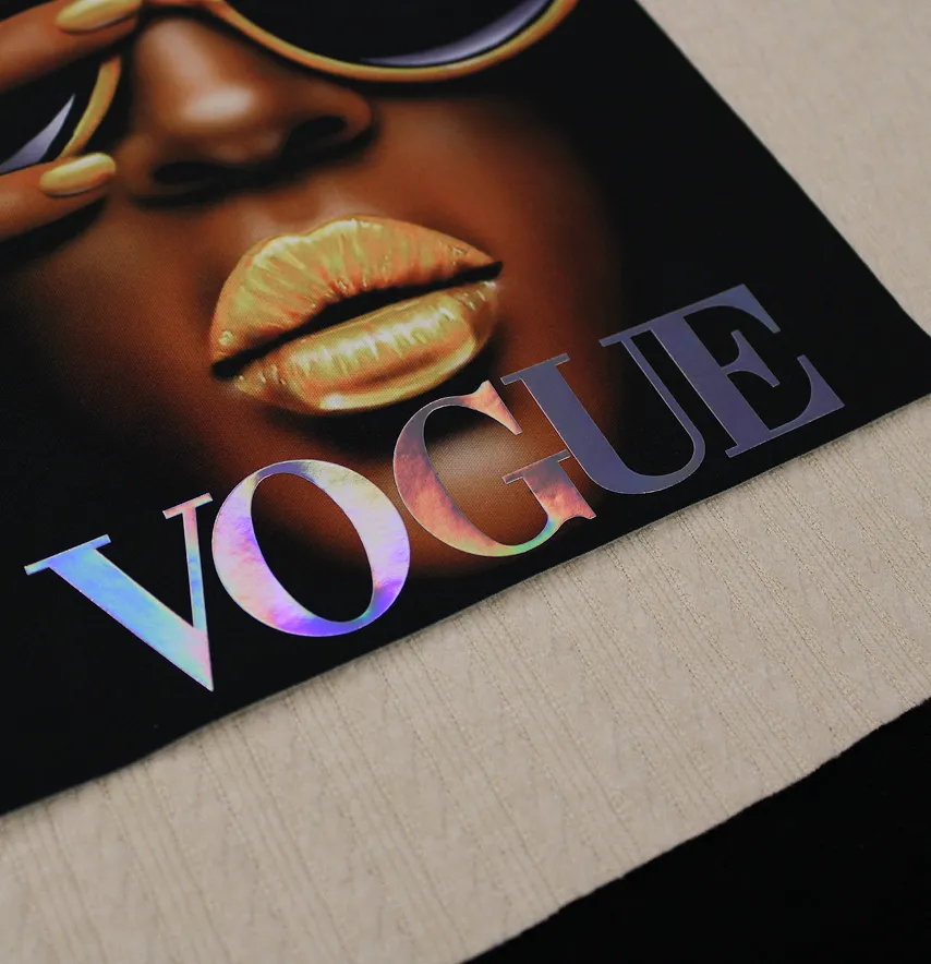 Нашивка тканева з декором "Vogue" 19,5*25,5 см-1