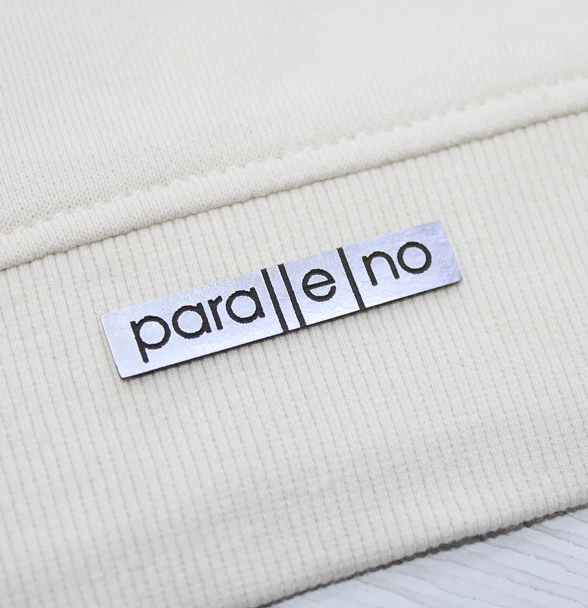 Нашивка "Parallelno" 50*10 мм серебряного цвета-1