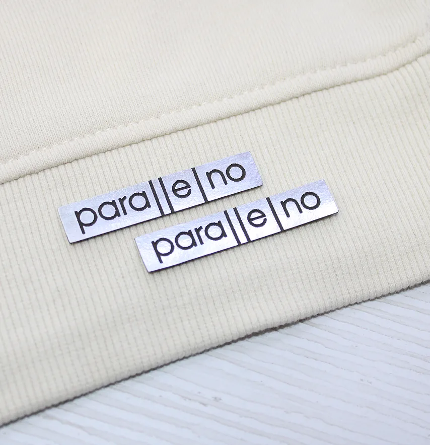 Нашивка "Parallelno" 50*10 мм серебряного цвета-2