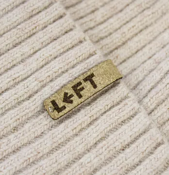Нашивка "Left" 10*60 мм бежевого цвета