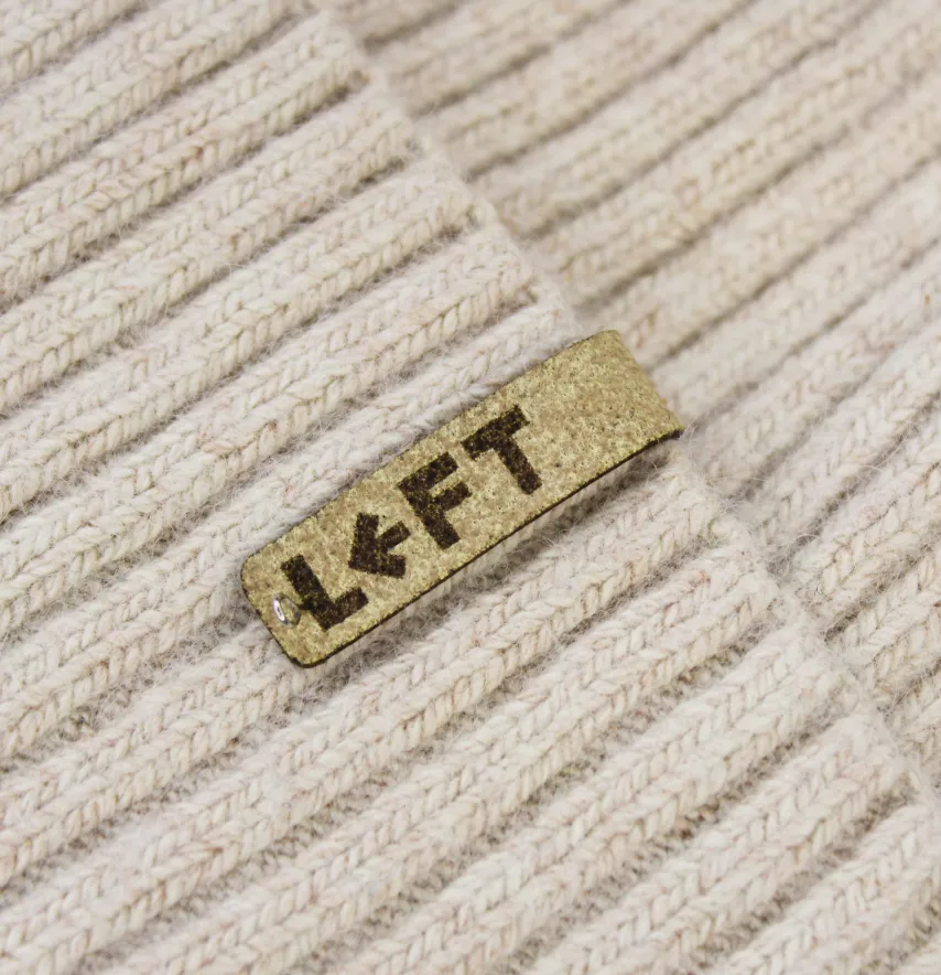 Нашивка "Left" 10*60 мм бежевого цвета-0