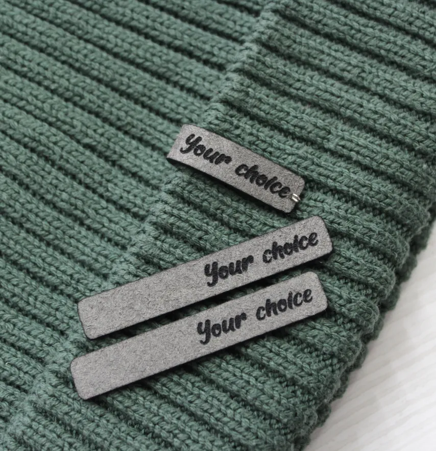 Нашивка "Your choice" 10*60 мм сірого кольору-1