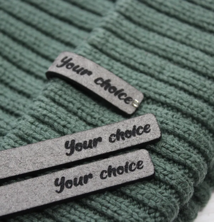 Нашивка "Your choice" 10*60 мм сірого кольору-2