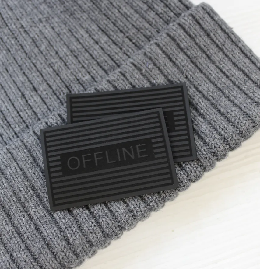 Нашивка "OffLine" 60*40 мм чорного кольору-1