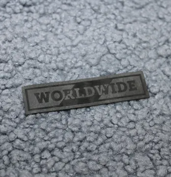 Нашивка "Worldwide" 70*20 мм цвет серый мрамор