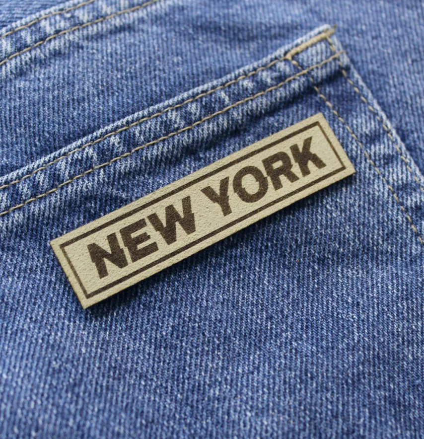 Нашивка "New york" 75*18 мм оливкового кольору-0