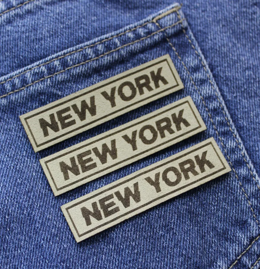 Нашивка "New york" 75*18 мм оливкового кольору-1