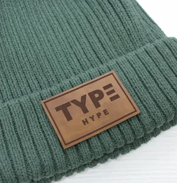 Нашивка "TYPE" 60*40 мм коричневого кольору