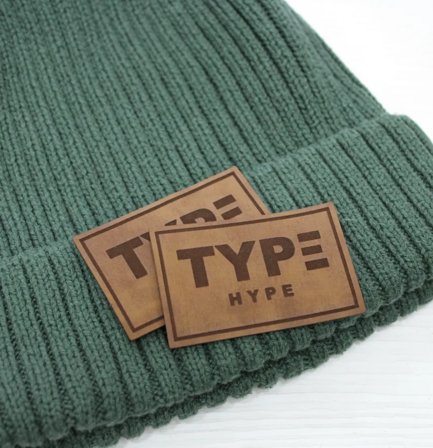 Нашивка "TYPE" 60*40мм коричневого цвета-1