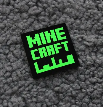 Нашивка "Minecraft" 40*40 мм зеленого цвета