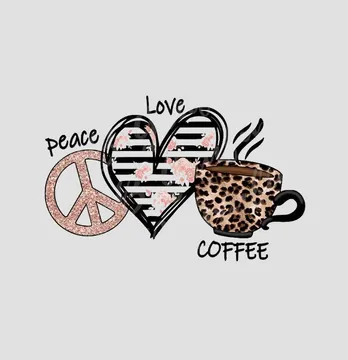 Термоналіпка "Peace love coffee" 19*12 см