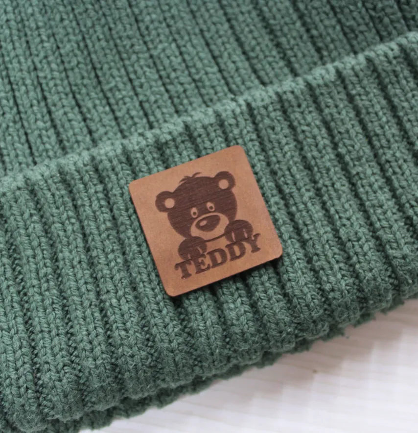 Нашивка "Teddy" 30*30 мм коричневого кольору-0