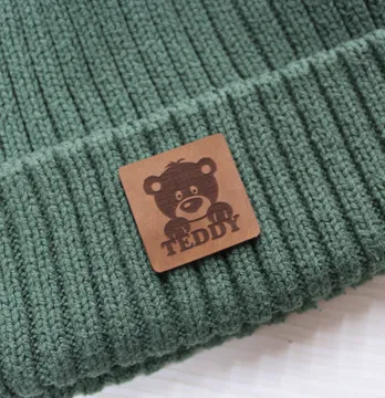Нашивка "Teddy" 30*30 мм коричневого кольору