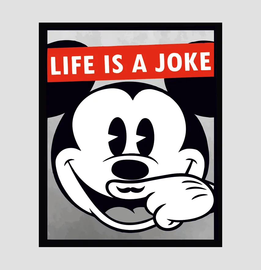 Термоналіпка "Mickey Life is a joke" 20,5*17,2 см-0