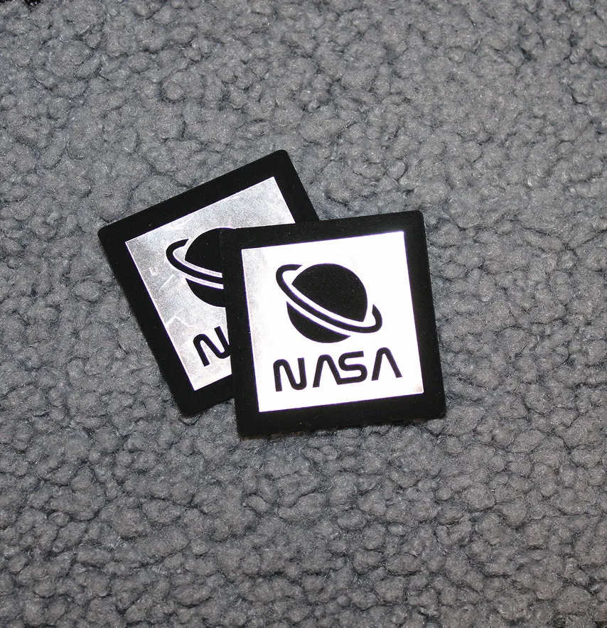 Нашивка "NASA" 45*45 мм чорного кольору зі сріблом-1