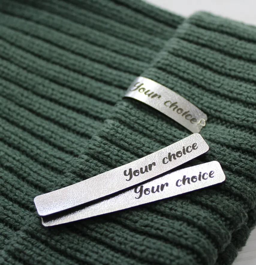 Нашивка "Your choice" 10*60 мм срібного кольору-1