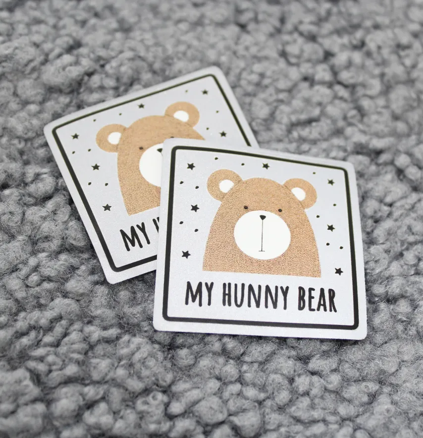 Нашивка світловідбивна "My hunny bear" 45*45 мм-2